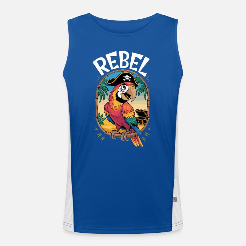 perroquet pirate rebelle conception d’aventure Débardeur respirant contrasté Homme 