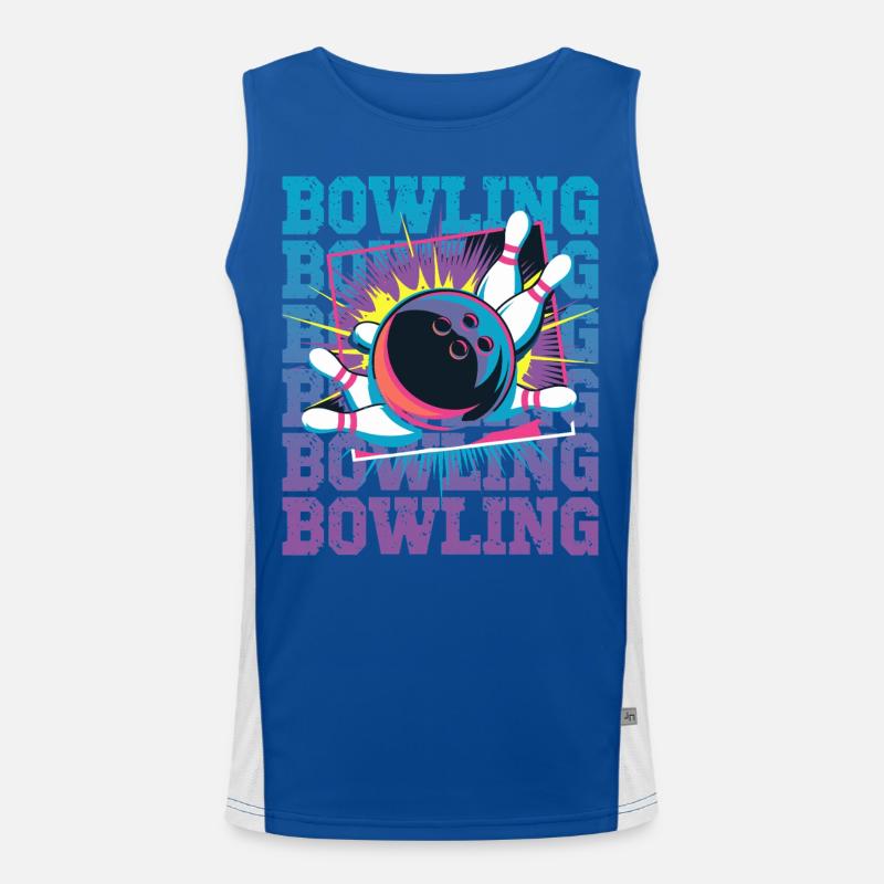 Le plaisir du bowling pour les amateurs de bowling : Dynamique Débardeur respirant contrasté Homme 