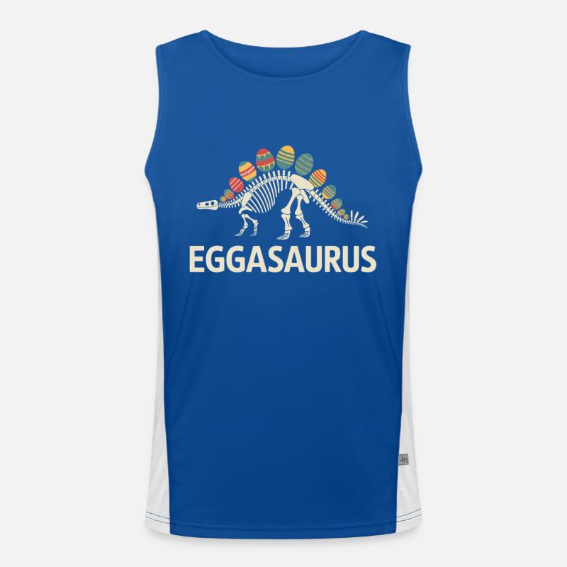 Eggasaurus Dinosaurier Skelett Mit Ostereiern Funktionelles Kontrast-Tank Top für Männer 