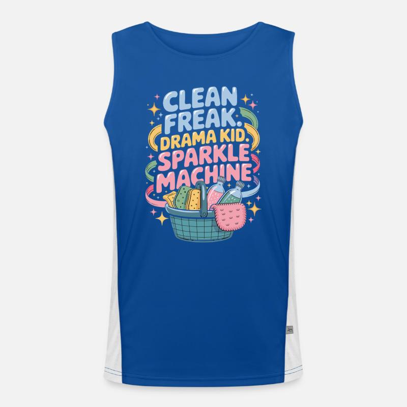 Clean Freak Drama Kid Sparkle Machine Perfekte Funktionelles Kontrast-Tank Top für Männer 