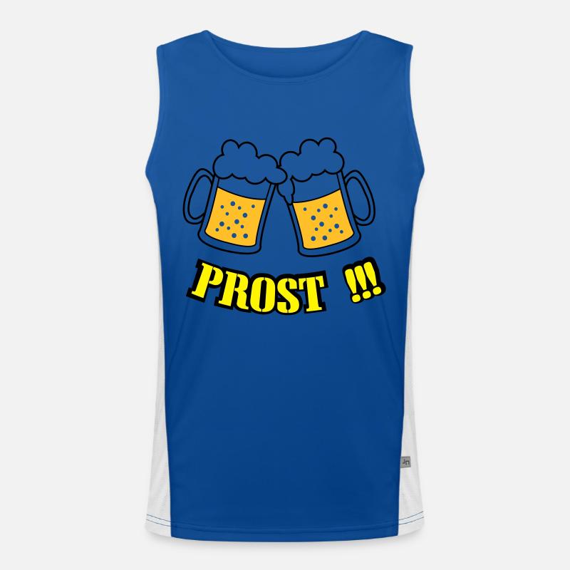bier_prost Funktionelles Kontrast-Tank Top für Männer 