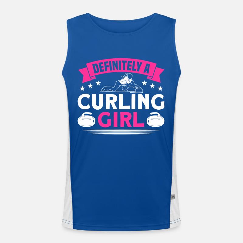 Joueur de curling curling cadeau de curling Débardeur respirant contrasté Homme 