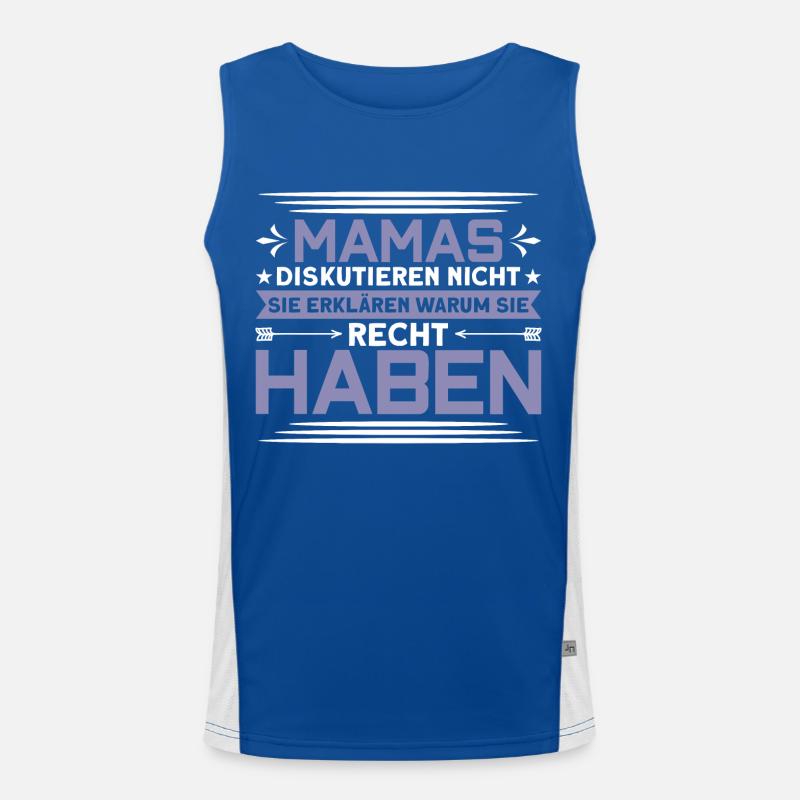 Mama Ehefrau Mutter - Funktionelles Kontrast-Tank Top für Männer  - Royal/Weiß