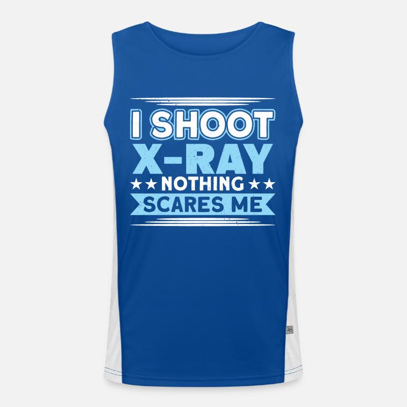 I shoot with X-rays Men's Functional Contrast Tank Top 