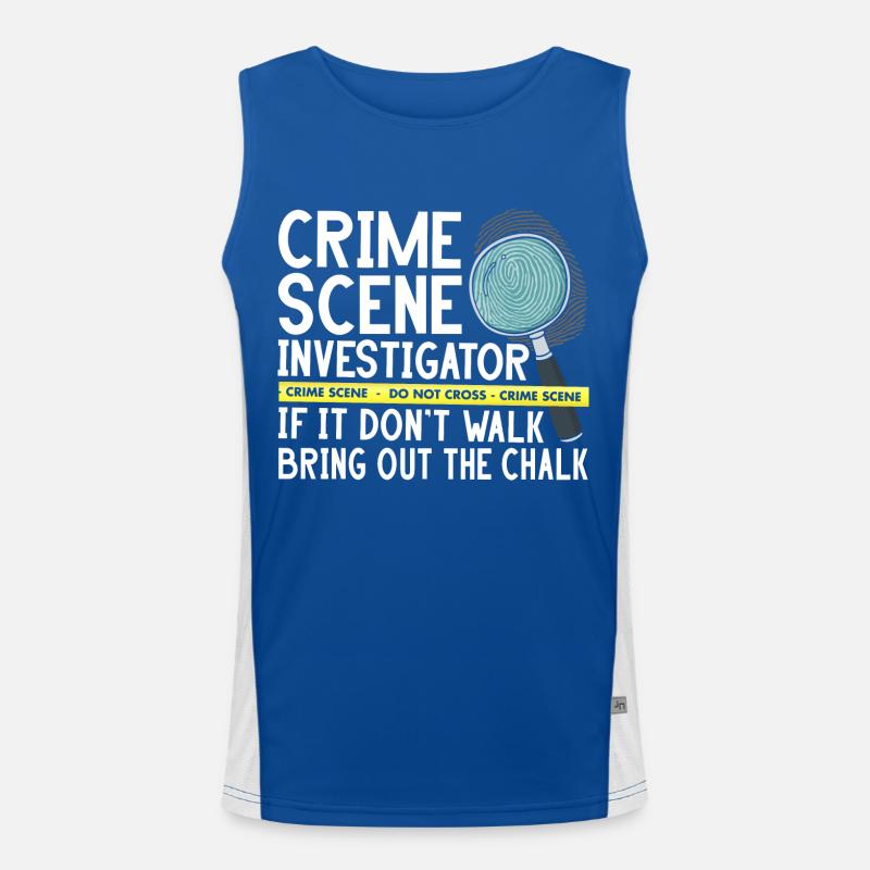 Spurensicherung - Kripo Polizei Kriminaltechnik Funktionelles Kontrast-Tank Top für Männer 