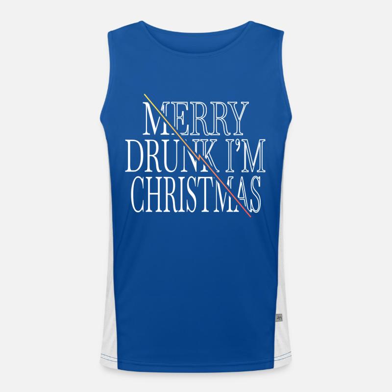 drink dork santa addicted beach holiday Funktionelles Kontrast-Tank Top für Männer 