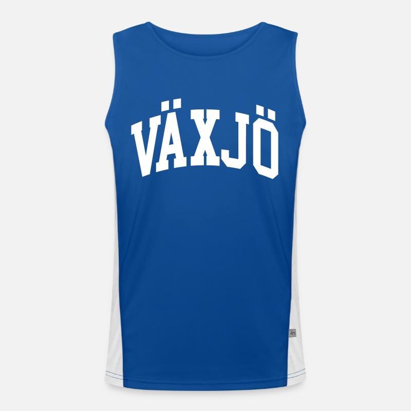 Växjö - Men's Functional Contrast Tank Top - royal/white
