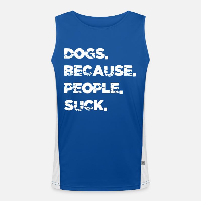 present joke sayings present idea animal Men's Functional Contrast Tank Top 