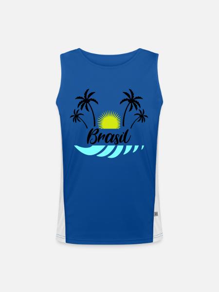 brasil - Funktionelles Kontrast-Tank Top für Männer  - Royal/Weiß