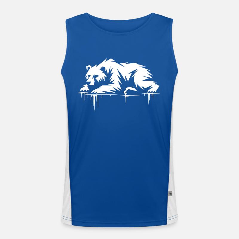 Fauler Eisbär Funktionelles Kontrast-Tank Top für Männer 