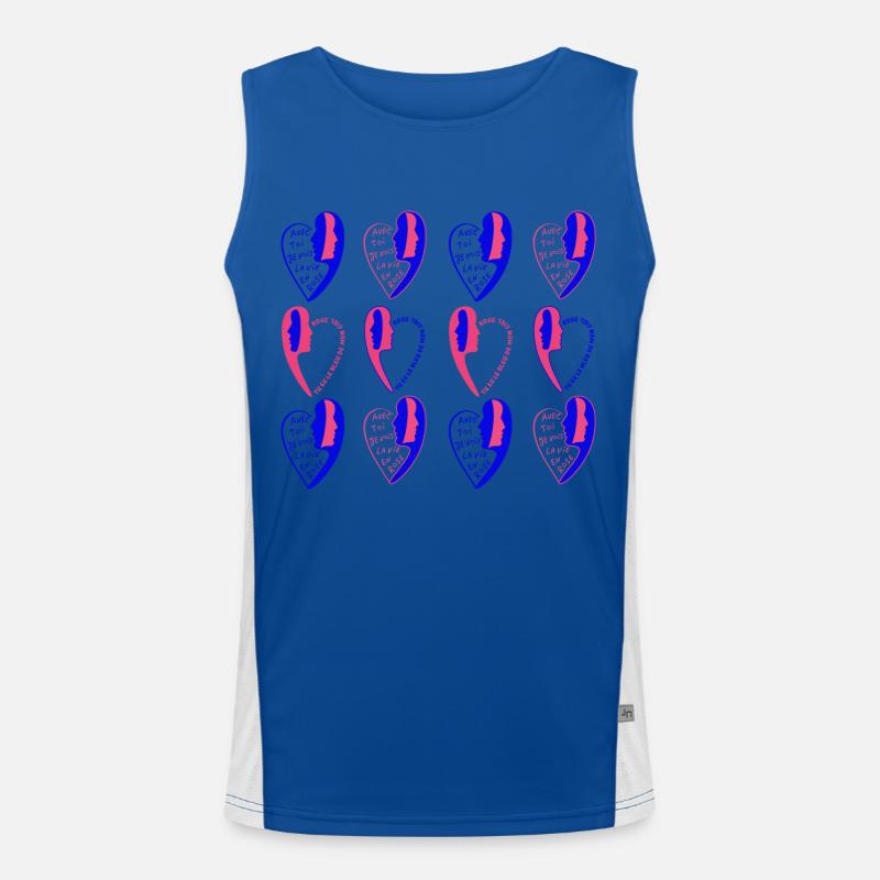 Imprimé numéro4. Débardeur respirant contrasté Homme 