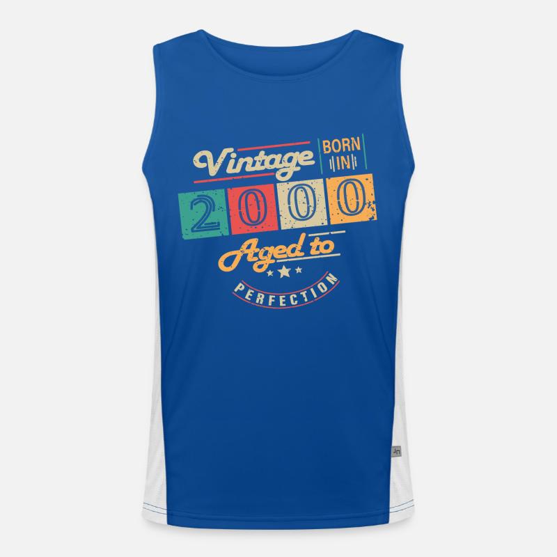 Original 2000 Vintage - 2000 Geburtstagsgeschenk Funktionelles Kontrast-Tank Top für Männer 