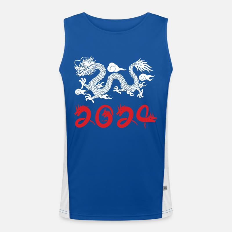 2024 année du dragon Débardeur respirant contrasté Homme 