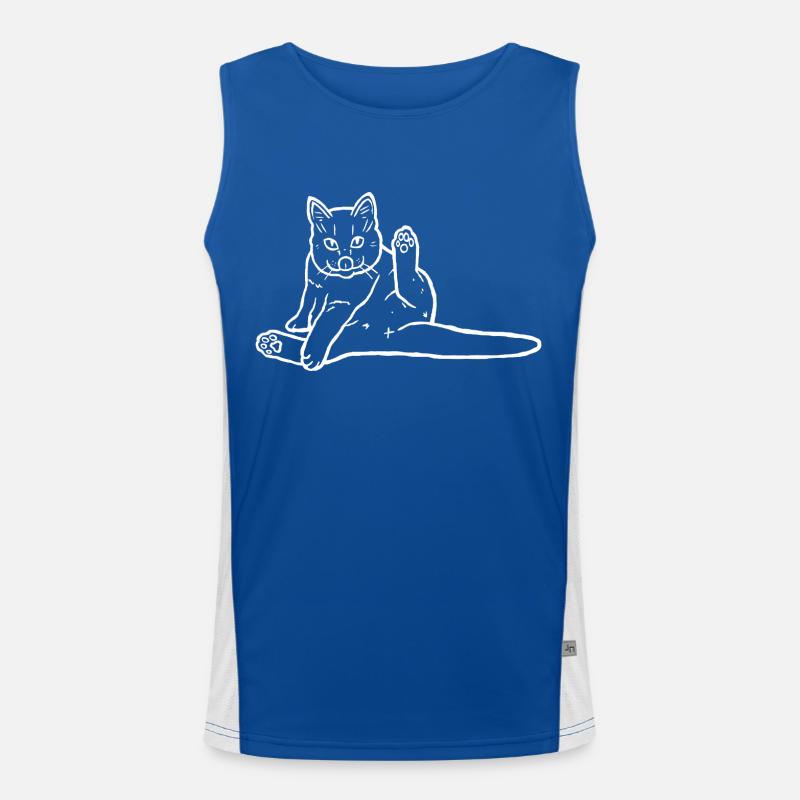 Drôle de chat Meme - Cul de chat Débardeur respirant contrasté Homme 