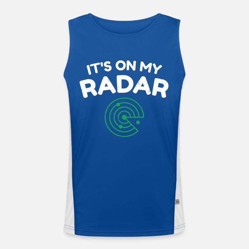 It's on my radar - Men's Functional Contrast Tank Top  - royal/white