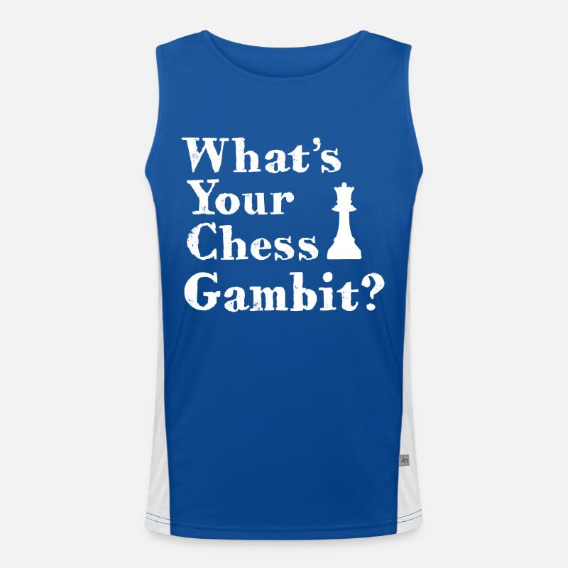 What's your chess gambit - Men's Functional Contrast Tank Top  - royal/white