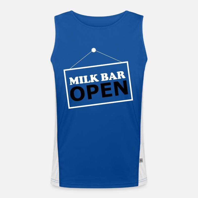 Milk Bar open Funktionelles Kontrast-Tank Top für Männer 