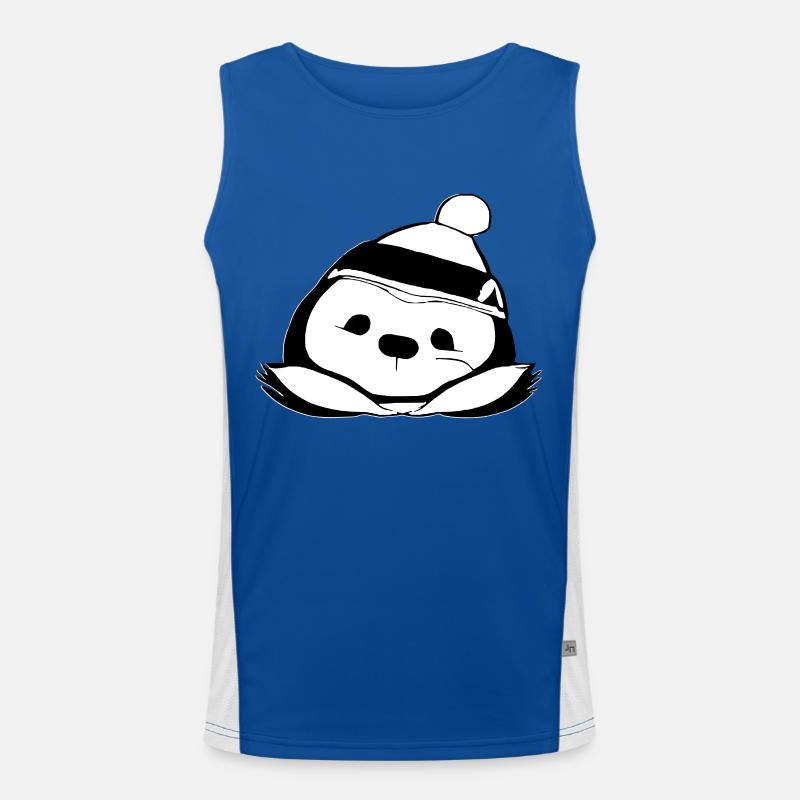 Sloth Christmas Cute Sloths Vector 1 Men's Functional Contrast Tank Top 