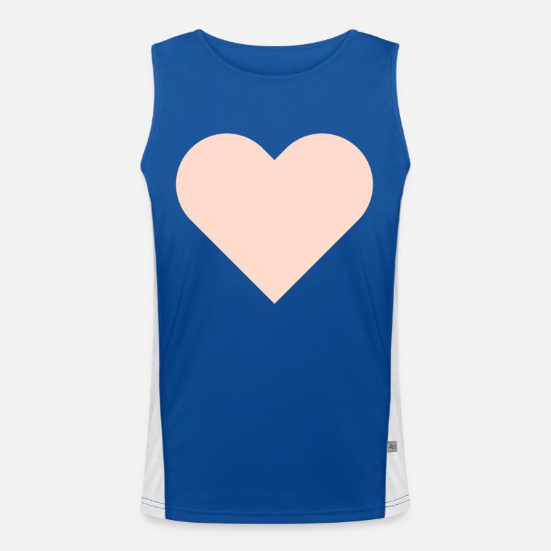 Ich liebe dich Funktionelles Kontrast-Tank Top für Männer 