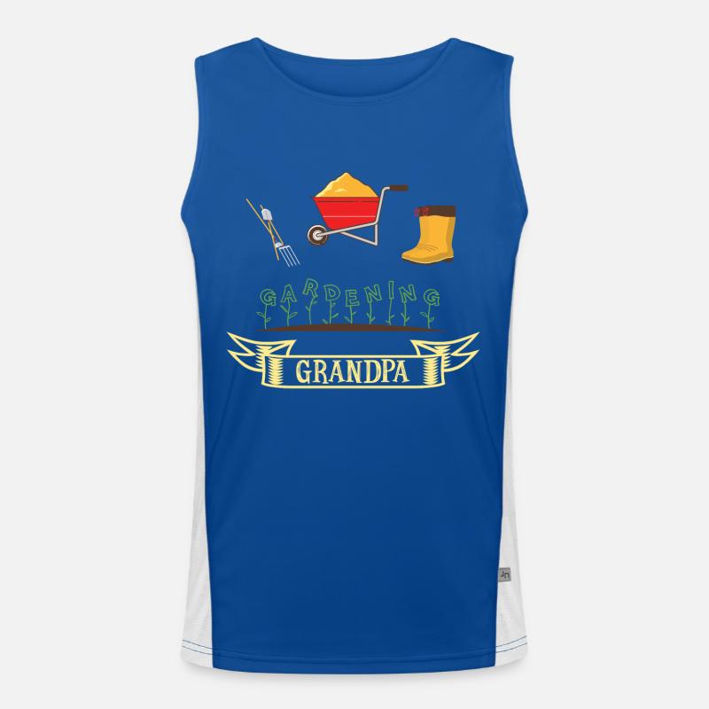 Opa Gartenarbeit Funktionelles Kontrast-Tank Top für Männer 