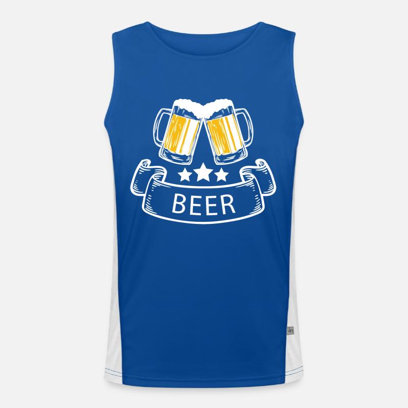 Bier Wein Whiskey Schnaps Alkohol Funktionelles Kontrast-Tank Top für Männer 