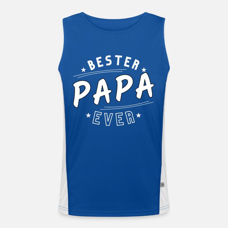 Bester Papa ever Funktionelles Kontrast-Tank Top für Männer 