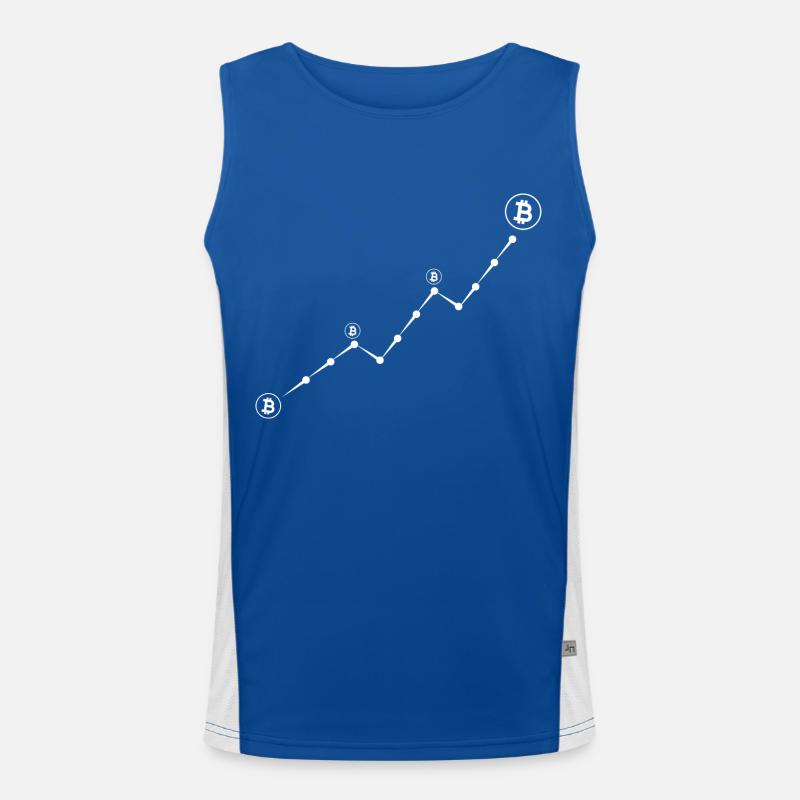 Crypto Bitcoin Trading Men's Functional Contrast Tank Top 