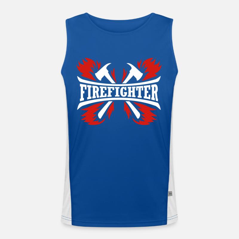 Pompier Feuerwehr Pompier Feuerwehmann Débardeur respirant contrasté Homme 