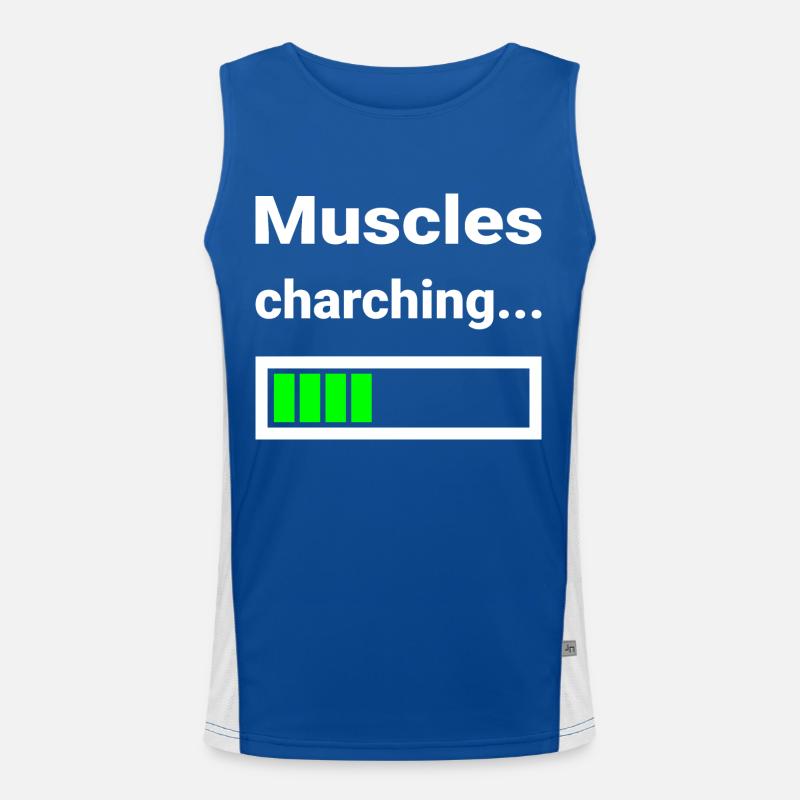 Muscle Loading Indicator Fitness Strength Training Men's Functional Contrast Tank Top 