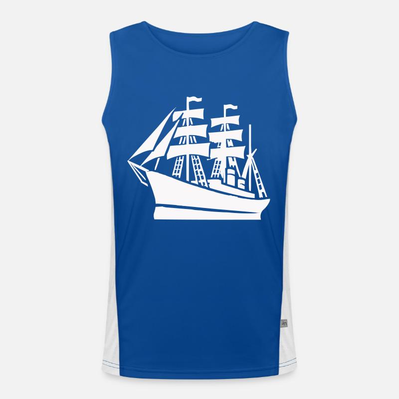 Schiff Schifffahrt Funktionelles Kontrast-Tank Top für Männer 