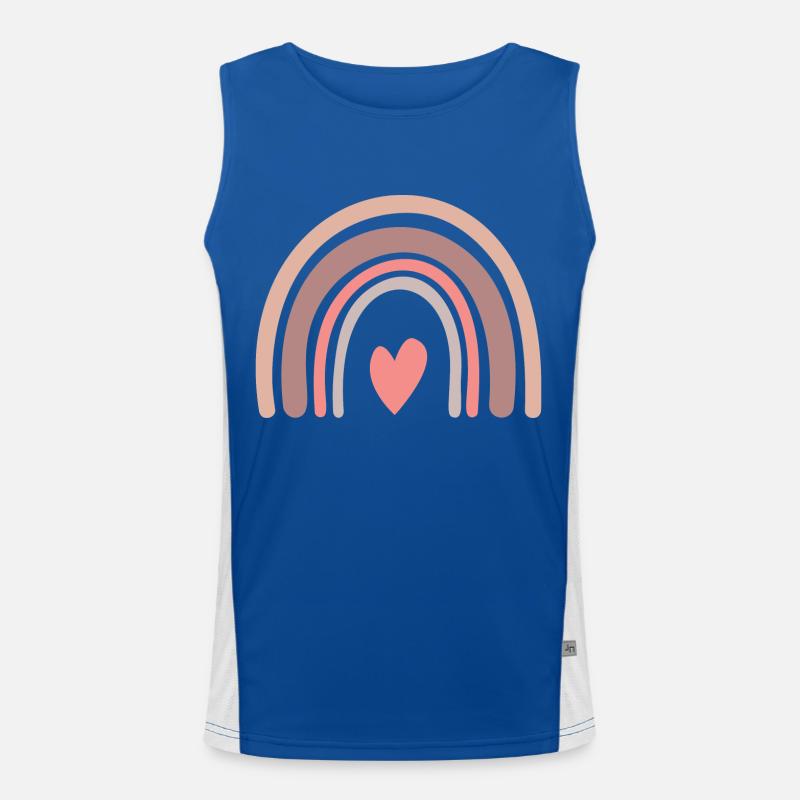Rainbow - Men's Functional Contrast Tank Top  - royal/white
