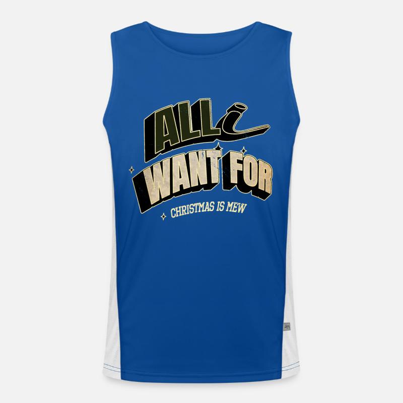 anti kitten dinosaurs big cat joke couples beard Funktionelles Kontrast-Tank Top für Männer 