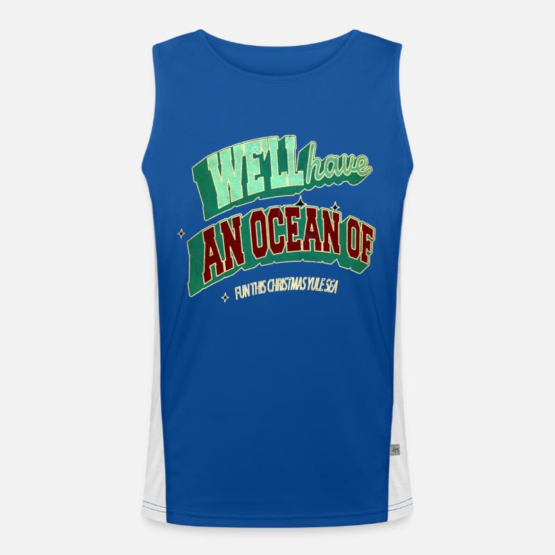 christmas vacation sayings beards bodybuilder Funktionelles Kontrast-Tank Top für Männer 