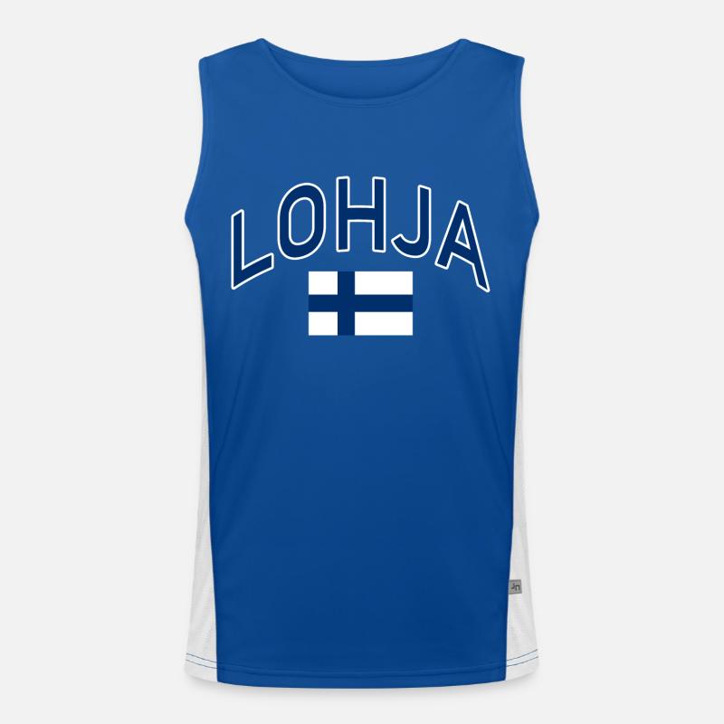 Drapeau finlandais de Lohja Débardeur respirant contrasté Homme 