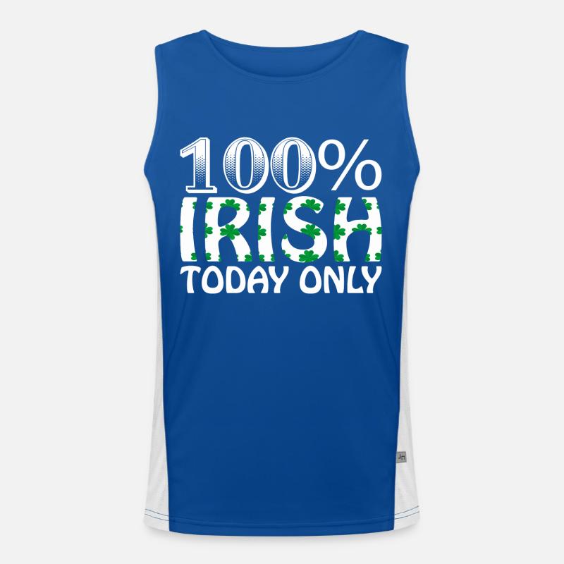 100% Irish today only Funktionelles Kontrast-Tank Top für Männer 