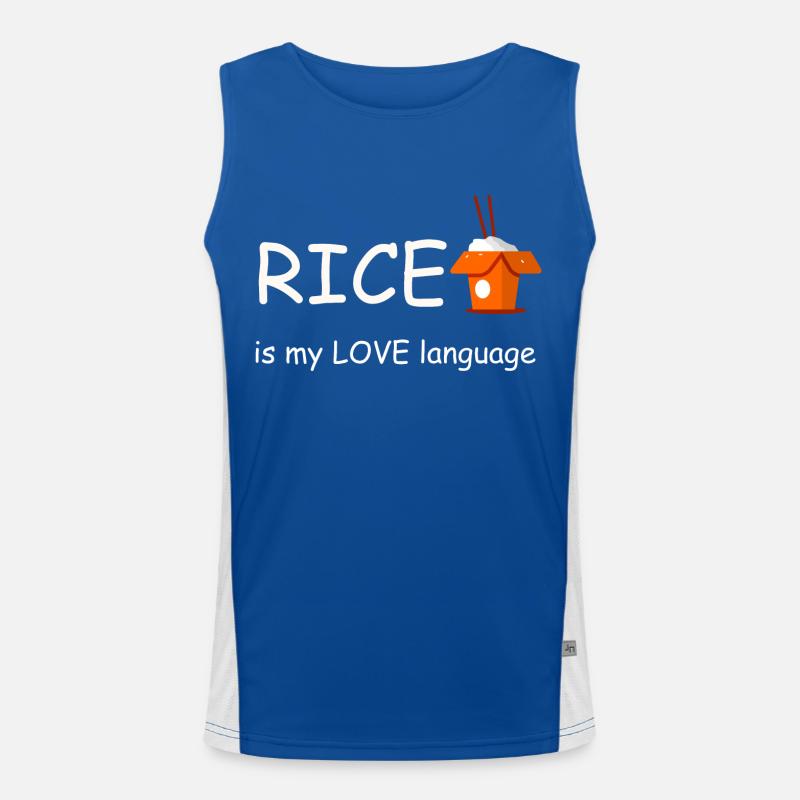 Le riz est mon langage d’amour Débardeur respirant contrasté Homme 
