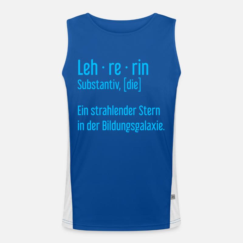 Lehrerin Lehrerinnen Schule Pädagogin Unterricht Funktionelles Kontrast-Tank Top für Männer 