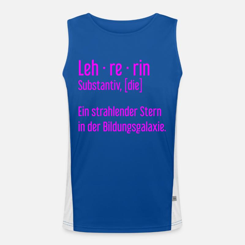 Lehrerin Lehrerinnen Schule Pädagogin Unterricht Funktionelles Kontrast-Tank Top für Männer 