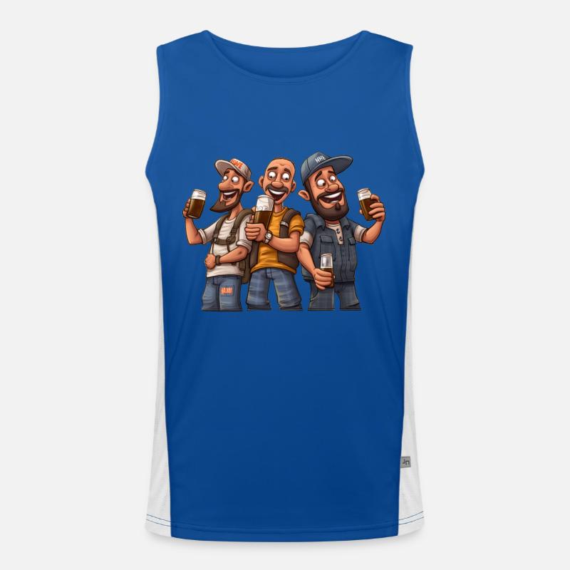 Brew Crew: Entfesseln Sie den Geist der Bierbande Funktionelles Kontrast-Tank Top für Männer 