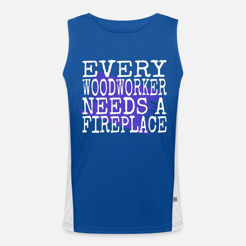 Funny Woodworking Daddesign Men's Functional Contrast Tank Top 