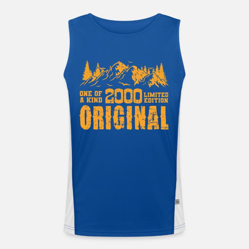 Birthday gift 2000 - 2000 - Men's Functional Contrast Tank Top  - royal/white