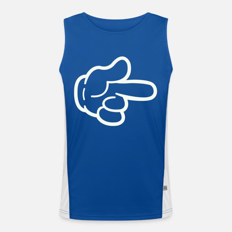 Hand Comic - Men's Functional Contrast Tank Top  - royal/white