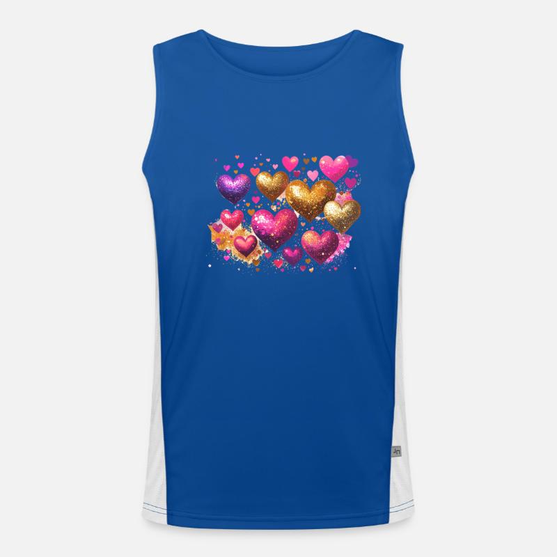 coeurs,or,rose,graffiti,coeur Débardeur respirant contrasté Homme 