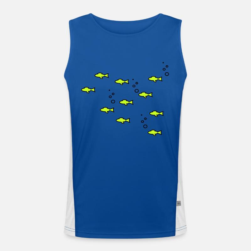 10 kleine Fische Funktionelles Kontrast-Tank Top für Männer 