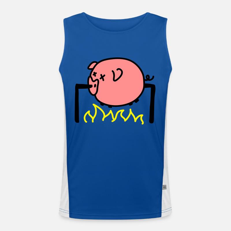 Pork Barbecue Men's Functional Contrast Tank Top 