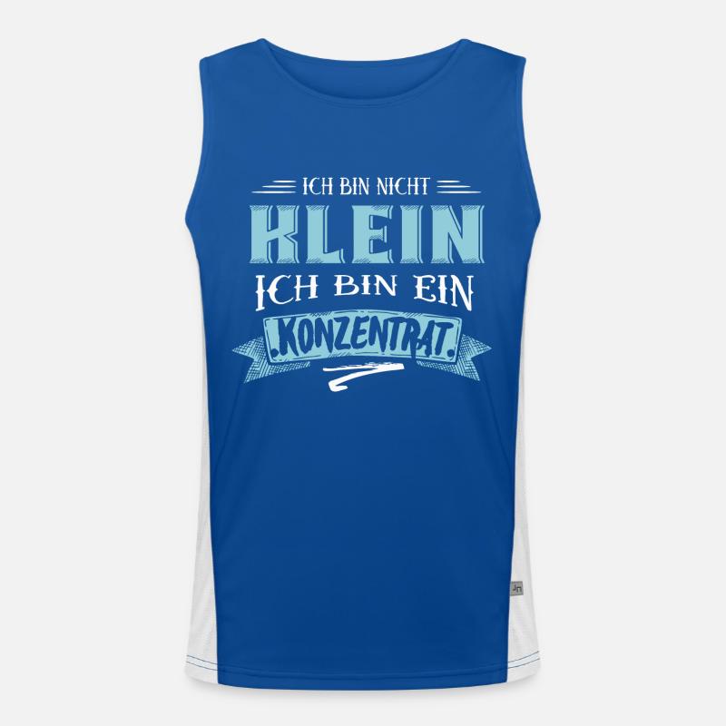 Ich bin nicht klein Funktionelles Kontrast-Tank Top für Männer 