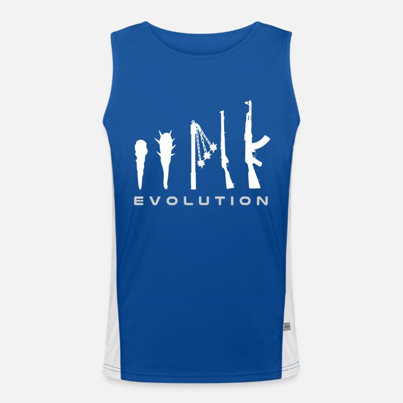 weapon evolution - Men's Functional Contrast Tank Top  - royal/white