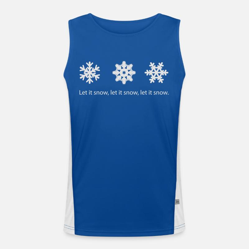 La det snø - Funksjonell kontrast-singlet for menn  - kongeblå/hvit