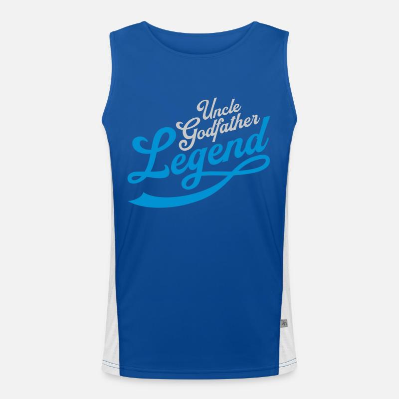 Uncle Godfather Legend Quote Men's Functional Contrast Tank Top 
