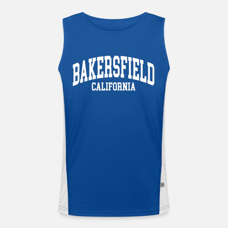 Bakersfield - Men's Functional Contrast Tank Top  - royal/white